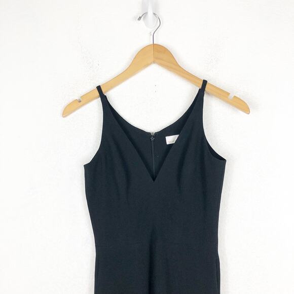 Dress The Population Iris Slit Crepe Black Gown Maxi Dress - Picture 4 of 14